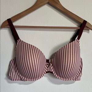 Auden New without tags Striped Burgundy Bra New